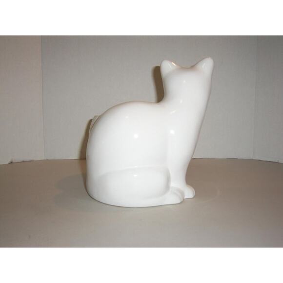 Ceramic Cat ELPA Alcobaca Portugal Bowl Figurine Blue Eyes Vintage -071221 - Picture 6 of 6
